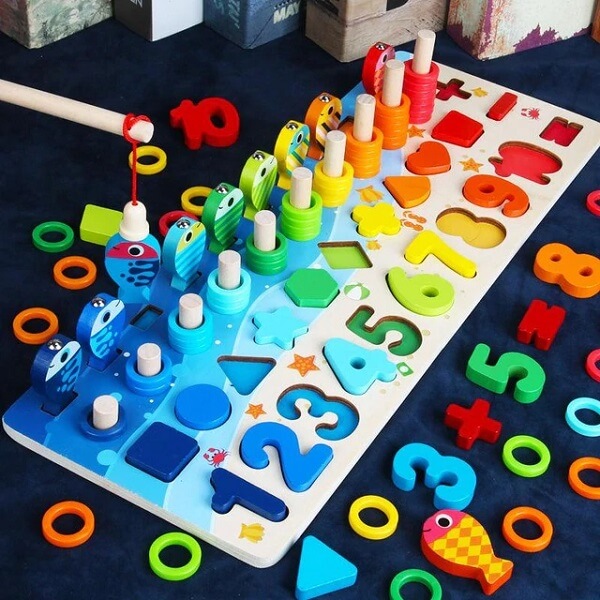 Montessori het houten educatieve speelgoed